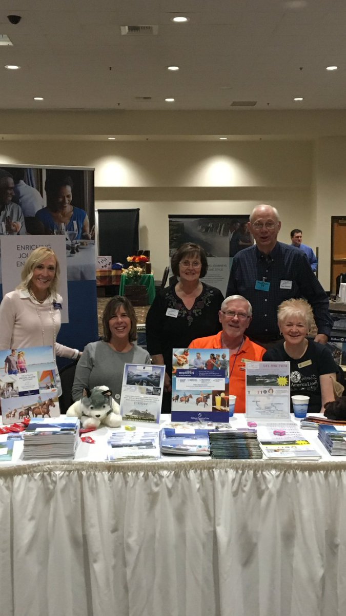 HALpartnerSHIPS's tweet photo. We love it when our Mariners come to help! Cathy Bay from Westa was joined by 4-star Mariners Don and Donna Finnegan who helped BDM Nanette man the Holland America Line booth at the Senior Fair in Lincoln City, Oregon. https://t.co/8BbDAE4Hqe