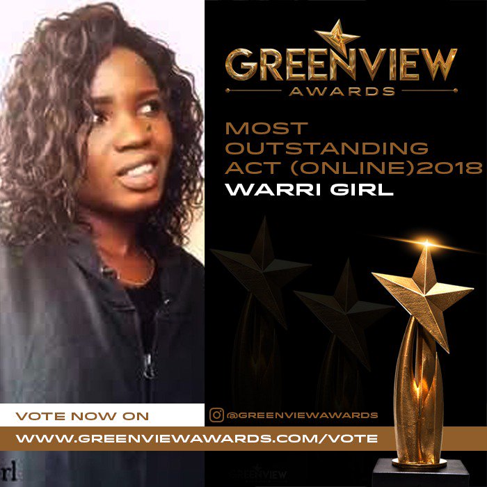 greenviewawards's tweet photo. Different talents have used the social media to entertain their followers over the years. Quite a number has built cult followers alongside their brand. To vote your favourite in the 'Most Oustanding Act (Online)' category, please visit -  https://t.co/jmEtzzbptr #GREENVIEWAWARDS https://t.co/y374FaXZo7