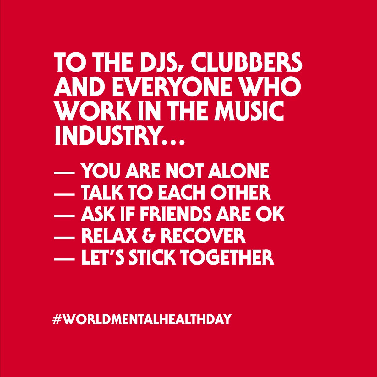 Let's stick together 👭 #WorldMentalHealthDay