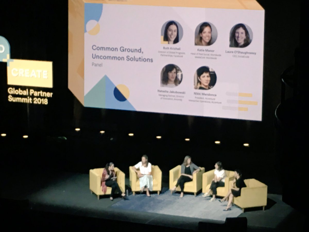 Powerful and Inspiring for women everywhere to see an #allwomen panel, leading the way and demonstrating thought leadership in Social here at #facebookglobalpartnersummit !! <a href="/thesearchagency/">The Search Agency</a>