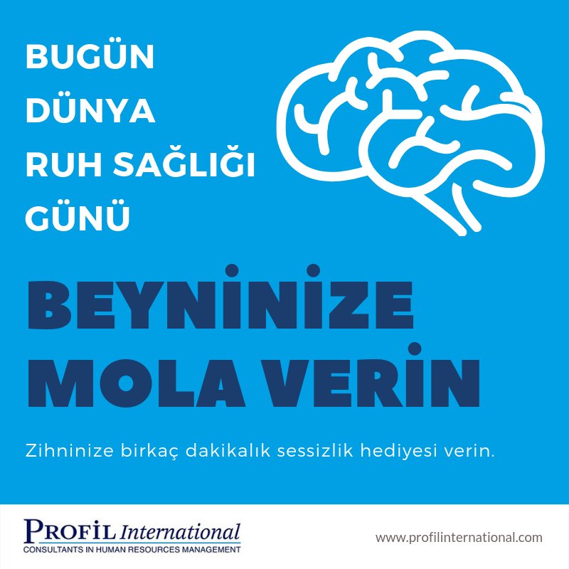 profilint's tweet image. 10 Ekim #DünyaRuhSağlığıGünü kutlu olsun! 
 Zihninize birkaç dakikalık sessizlik hediyesi vermeyi unutmayın. 

#WorldMentalHealthDay #WorldHealthDay #ProfilInternational #MindfulLeadership #EmployeeWellness #MindfulBusiness