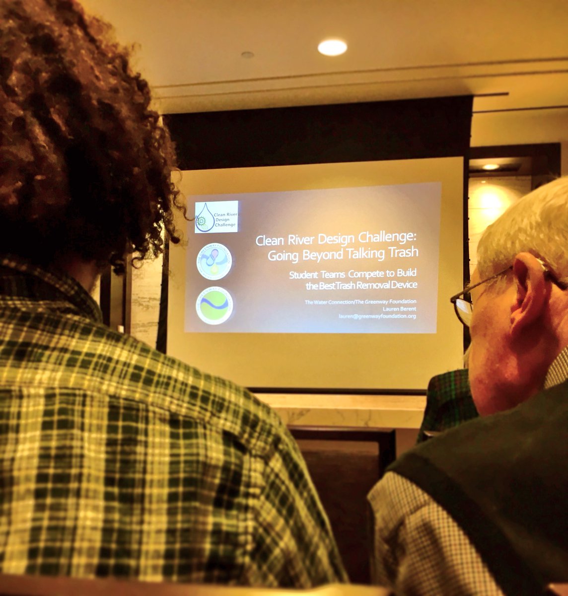 Conference attendees learning about the Clean River Design Challenge from Lauren Berent at Day II of #Watersheds2018
•••
@cowatershed #COWatershed #watersheds #coloradofamily #watchthisinstagood #workconference #vailcolorado #HotelLife #cleanriver #designchallenge