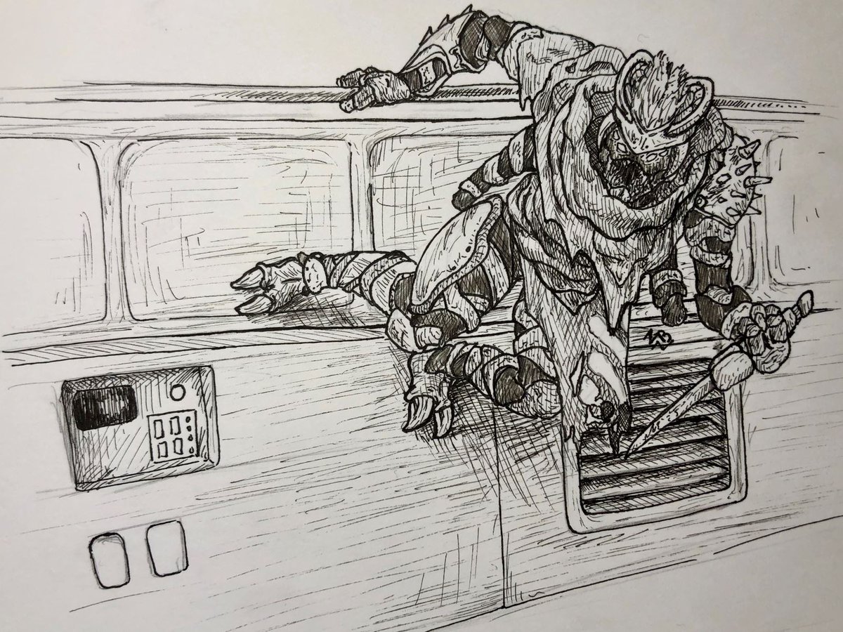 Skellaflex's tweet photo. Inktober days 5, 6, 7, and 8. A Goblin, a Dreg, a Thrall, and a Psion. https://t.co/eLL83sNxAc