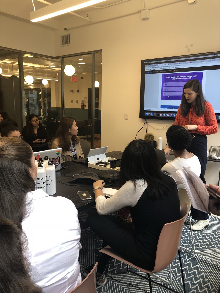 CenCom's tweet image. We’re #OnLocation at #Playbuzz hearing from their Chief Storyteller who started as the 6th employee and now there is over 150 people.