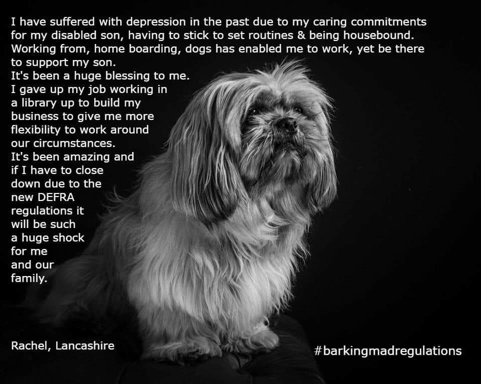 Sardybear's tweet image. Dear #defra @DefraGovUK
Please listen to our concerns and review new licence regulations.
#barkingmadregulations