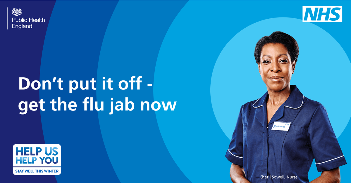 If you are the main carer for someone who is elderly or disabled, speak to your GP or pharmacist about having a flu vaccine along with the person you care for. More info: nhs.uk/fluvaccine