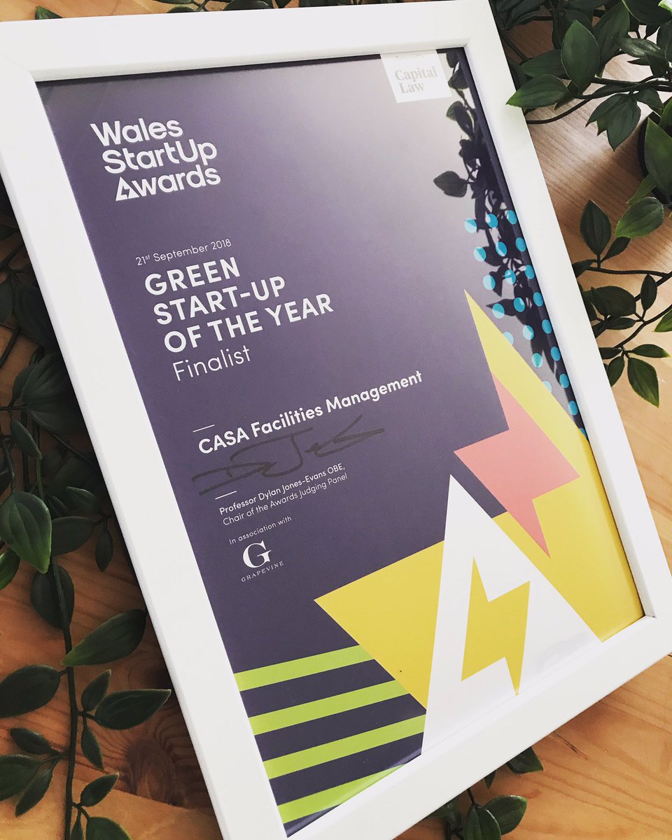 casafm_'s tweet photo. So happy to receive our finalist certificate. Thanks to @WalesStartup for the opportunity, next year we’ll be greener 💚 #WSUA18 #CleaningService #GreenCleaning #CleaningSolutions https://t.co/OQ2AlwlxeL