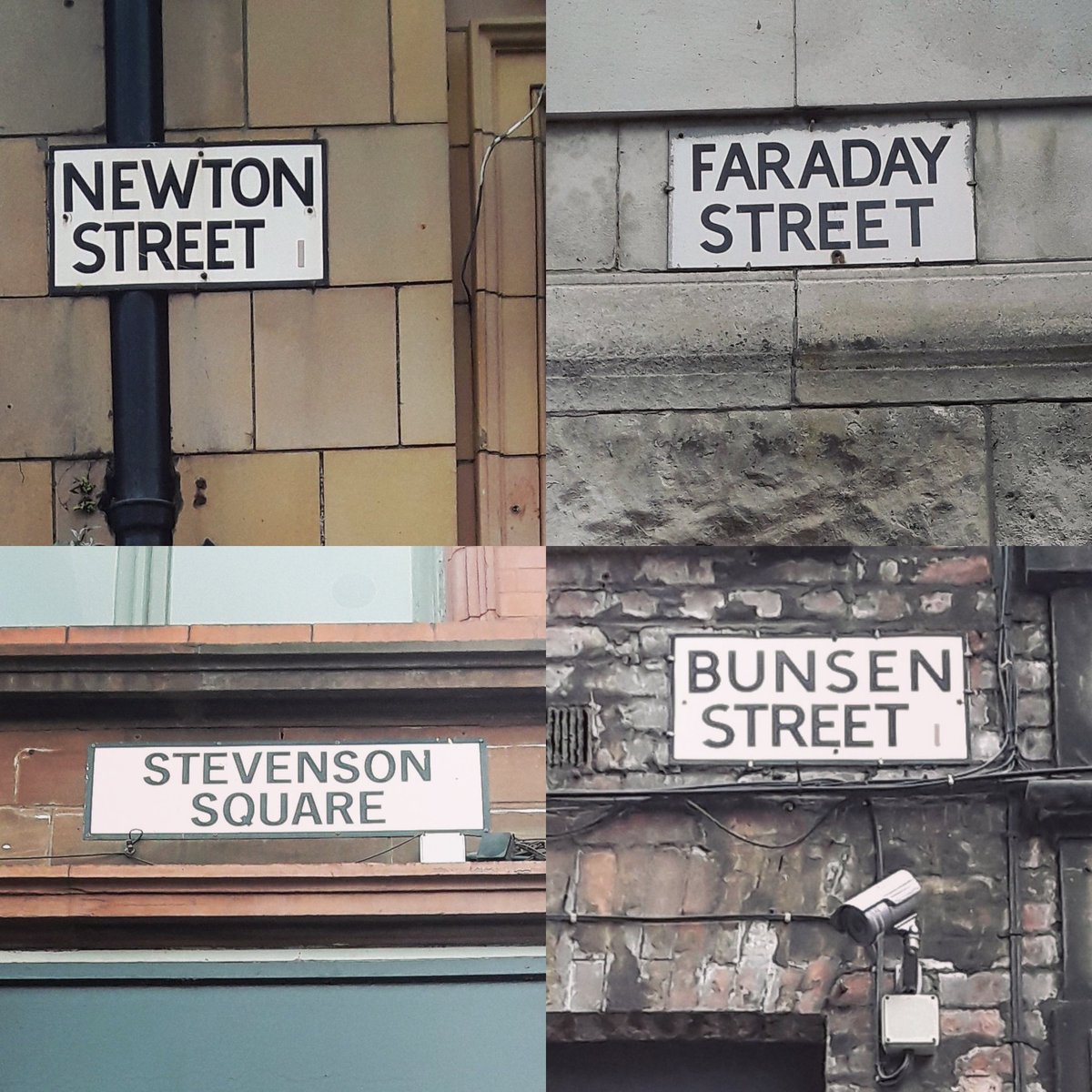 themancshop's tweet photo. Gtr Manchester is a place of scientific wonder - Graphene was created here, the first test tube baby was born here, the atom was first split here & the first programmable computer was built here. It seems fitting that our streets are named after some of the scientists! #MancFact https://t.co/iw5cClvm0D