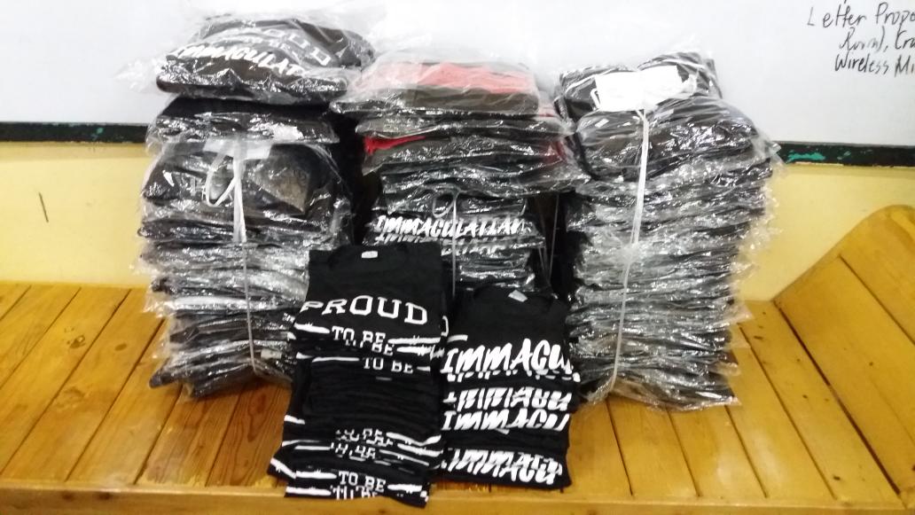 ISCxCMIC's tweet photo. #iMerch: T-shirts and Sweatshirts will be distributed tomorrow. Are you guys excited? Make sure that your payments are all settled. Thank you, Immaculatians! We cannot wait to hear all your positive feedbacks! Also, a big thanks to 'Luis Print' for the prints! #ISCServesAsOne https://t.co/1siDj6gYHA