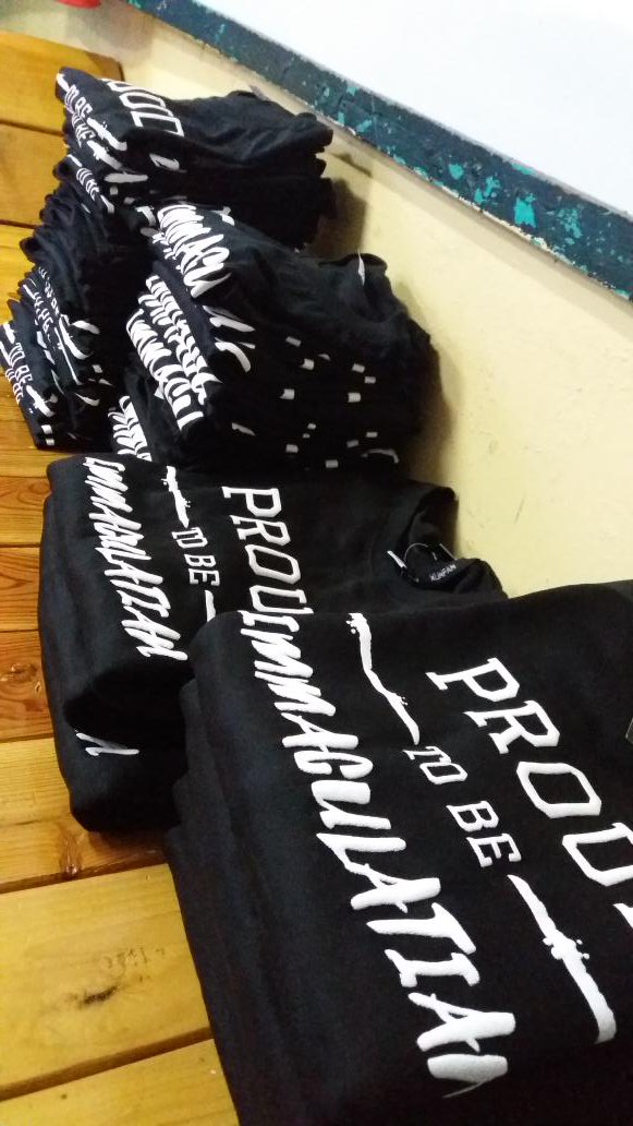 ISCxCMIC's tweet photo. #iMerch: T-shirts and Sweatshirts will be distributed tomorrow. Are you guys excited? Make sure that your payments are all settled. Thank you, Immaculatians! We cannot wait to hear all your positive feedbacks! Also, a big thanks to 'Luis Print' for the prints! #ISCServesAsOne https://t.co/1siDj6gYHA