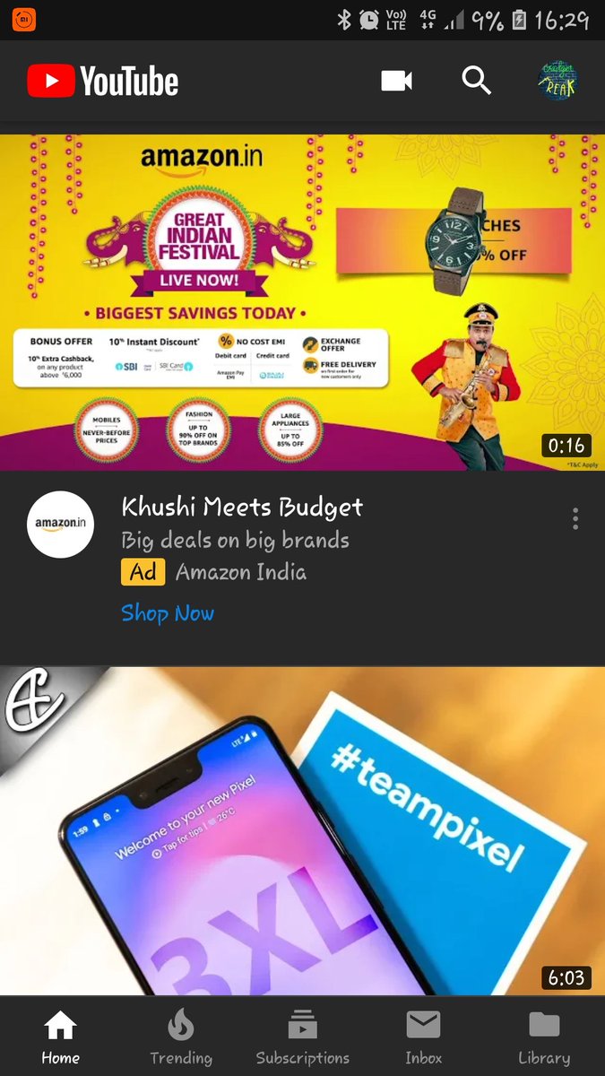 GadgetFreak18's tweet photo. @amazonIN #NoGreaterSale #AmazonGreatIndianFestival  ad on youtube https://t.co/bi6cJ4UfFk