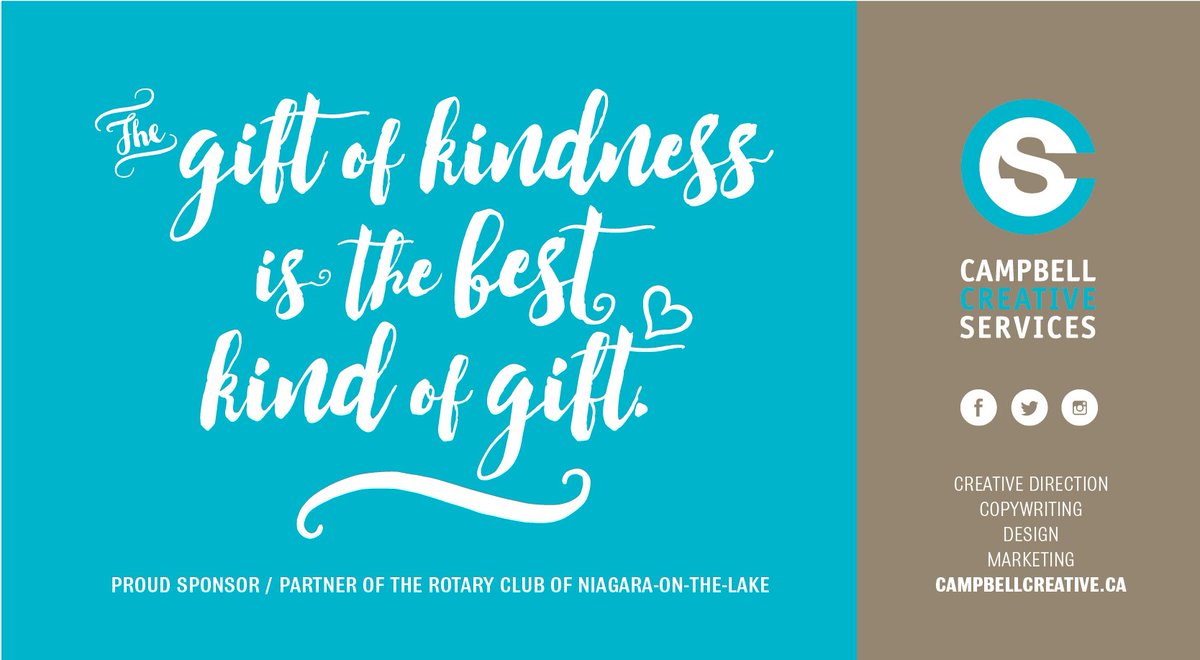NotlRotary's tweet photo. Thank you to Gold Sponsor, Campbell Creative Services whose services include creative direction, copywriting, marketing, & graphic design in a variety of technologies & media to create a compelling image & story for your brand. https://t.co/t5rB2XFhHH @CampbellCreatCa
#NOTLHHT https://t.co/qyCibK7EGH