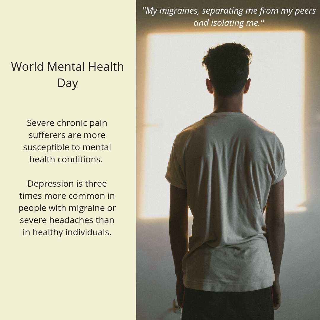 NatMigraineCtr's tweet photo. Today is #WorldMentalHealthDay!
Read Andrew's story and the impact 'just a headache' can have on people's lives and mental health!
https://t.co/Zi6JaH46lX
Pls RT and let others know they are not alone.
#DontSufferSilently #NMC4U #HelpForMigraines #WMHD2018 #migraine https://t.co/R9623i536E