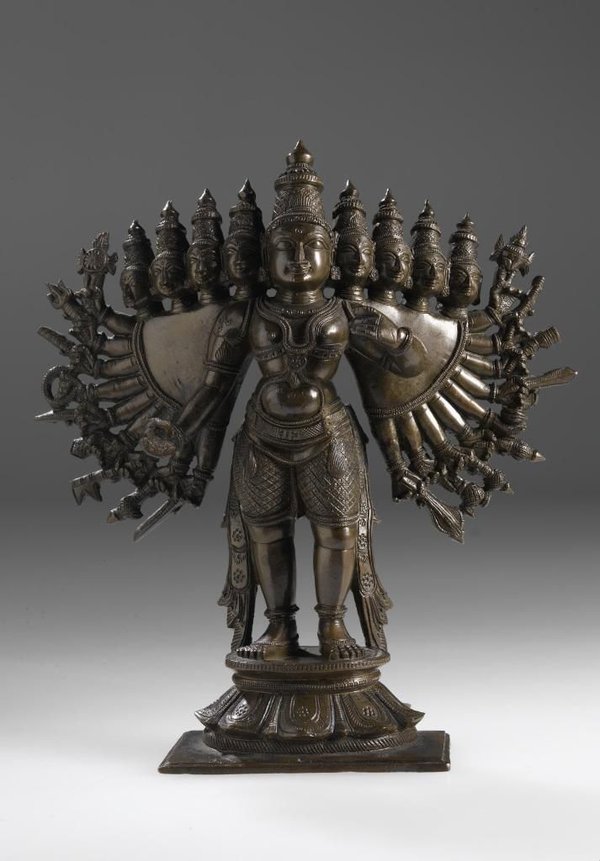  #Goddess  #Durga in all glory #protector,  #Mahisasurmardini destroyer of evil #Navratri  #Bronze  #sculpture  #IndianSculpture
