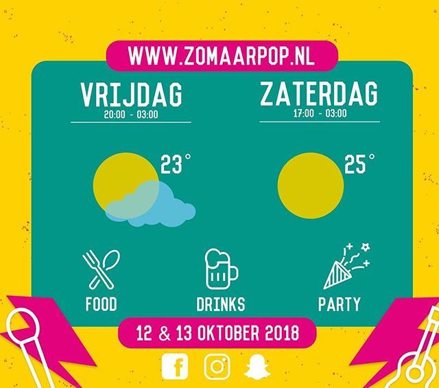 ☀️ WEERBERICHT! ☀️
De weergoden zijn ons goed gezind. We gaan een heerlijk weekend tegemoet! 😎 Zorg dat je er bij bent, tot vrijdag! 🎉 ift.tt/2NA1QUW