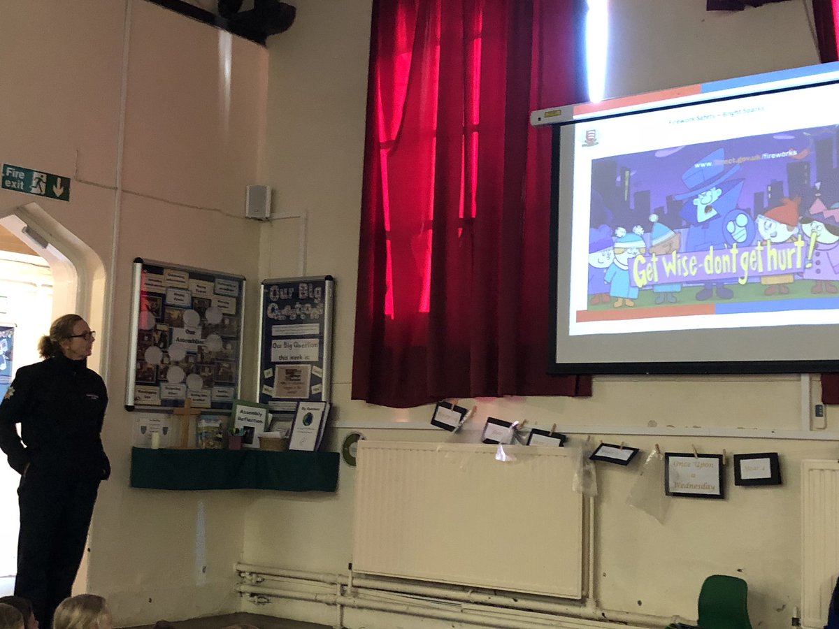 chesterfordsch's tweet photo. Our PSHEe week continued with another super visitor in assembly today. Thanks to Andrea @ECFRS for reminding the children how to stay safe at this time of year. #fireworksafety #fireworkcode https://t.co/EQ1ki5li7U