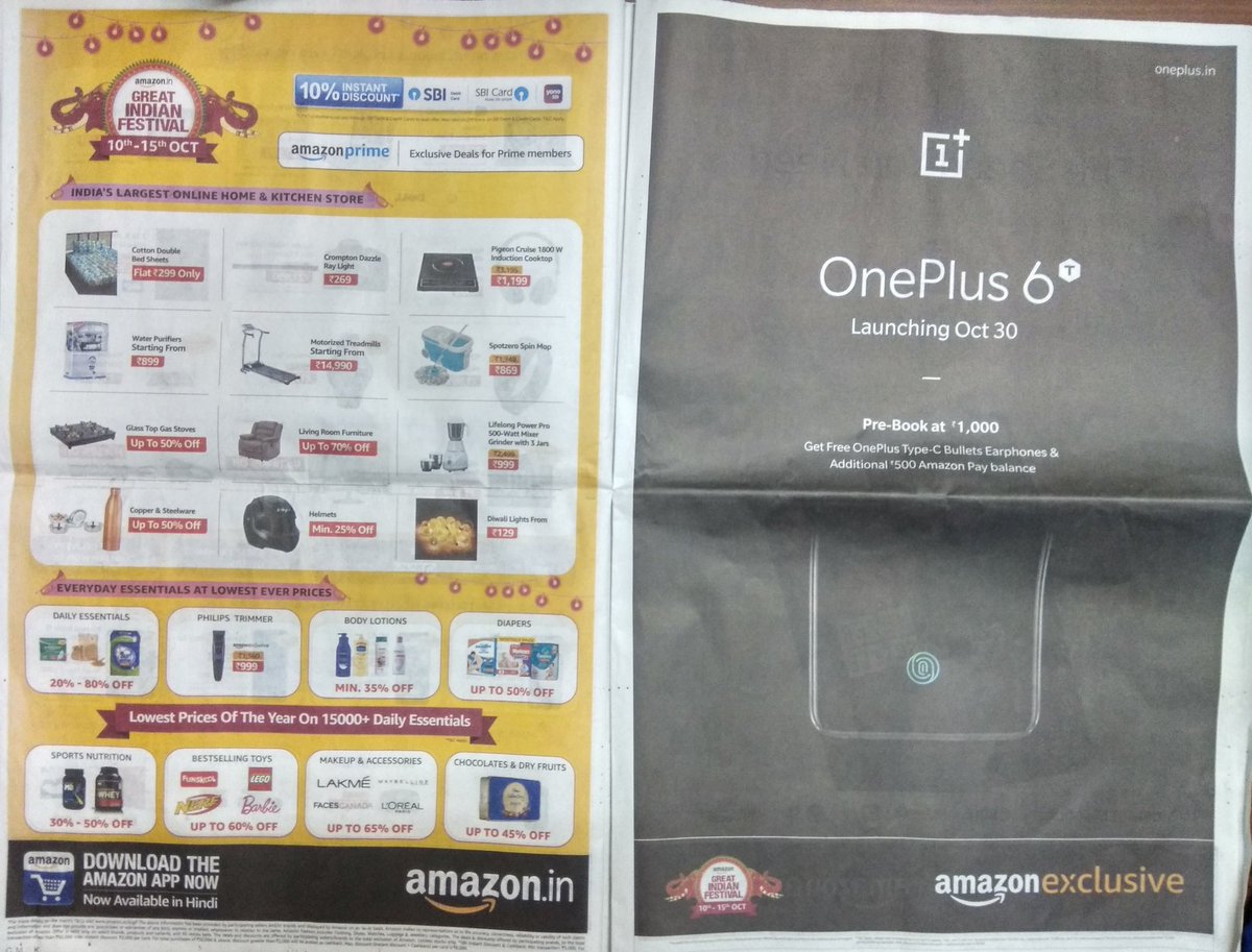 RimpaGon's tweet photo. @amazonIN #AmazonGreatIndianFestival
#AmazonGreatIndianFestivalLive #NoGraterSale #NeverLikeBefore
#ItsHugeSavingsDay only on #Amazon #GreatDiscountBigSavings
Join in: @DjKoushikSaha @imavijit4u @kou https://t.co/Oyja5YBnnx