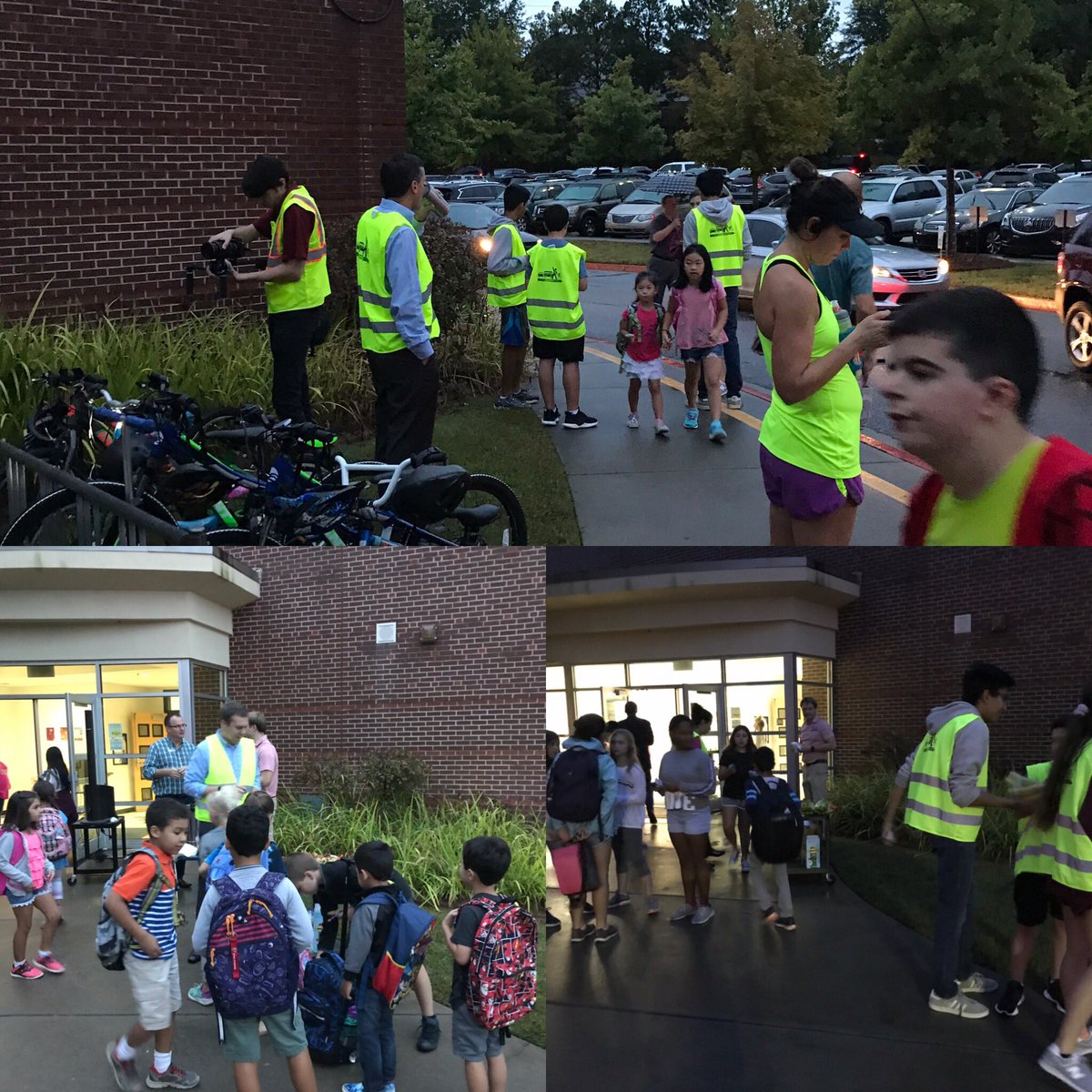 OCEEPrincipal's tweet photo. Rain or shine the @oceeotters #walkandroll to promote #healthandwellness Thank you to our #oceeelementaryfoundation and @JohnsCreekGAgov for supporting our students. #chriscoughlin @LeadershipJC https://t.co/SPMxBWlfIW