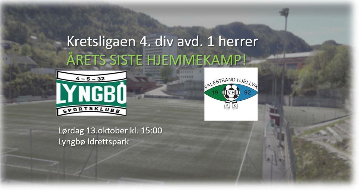 Sesongens siste hjemmekamp!  Da kommer <a href="/ValestrandH/">Valestrand Hjellvik</a> og <a href="/Supporterklubb/">Valestrand Supporter</a>  på besøk . For dem er det kamp mellom liv og død. Vi skal ha tilbake andreplassen. Kjør!