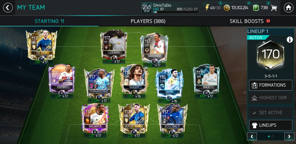 to_dio's tweet photo. Squad upgrade 170 ovr ... let's see where we end 🤔 @Hi_Miriam @brasikurtz @AshTheRocker2 @GSTARFIFA @Jammerit16 @EAFIFAMOBILE https://t.co/WkUtcjhlgY