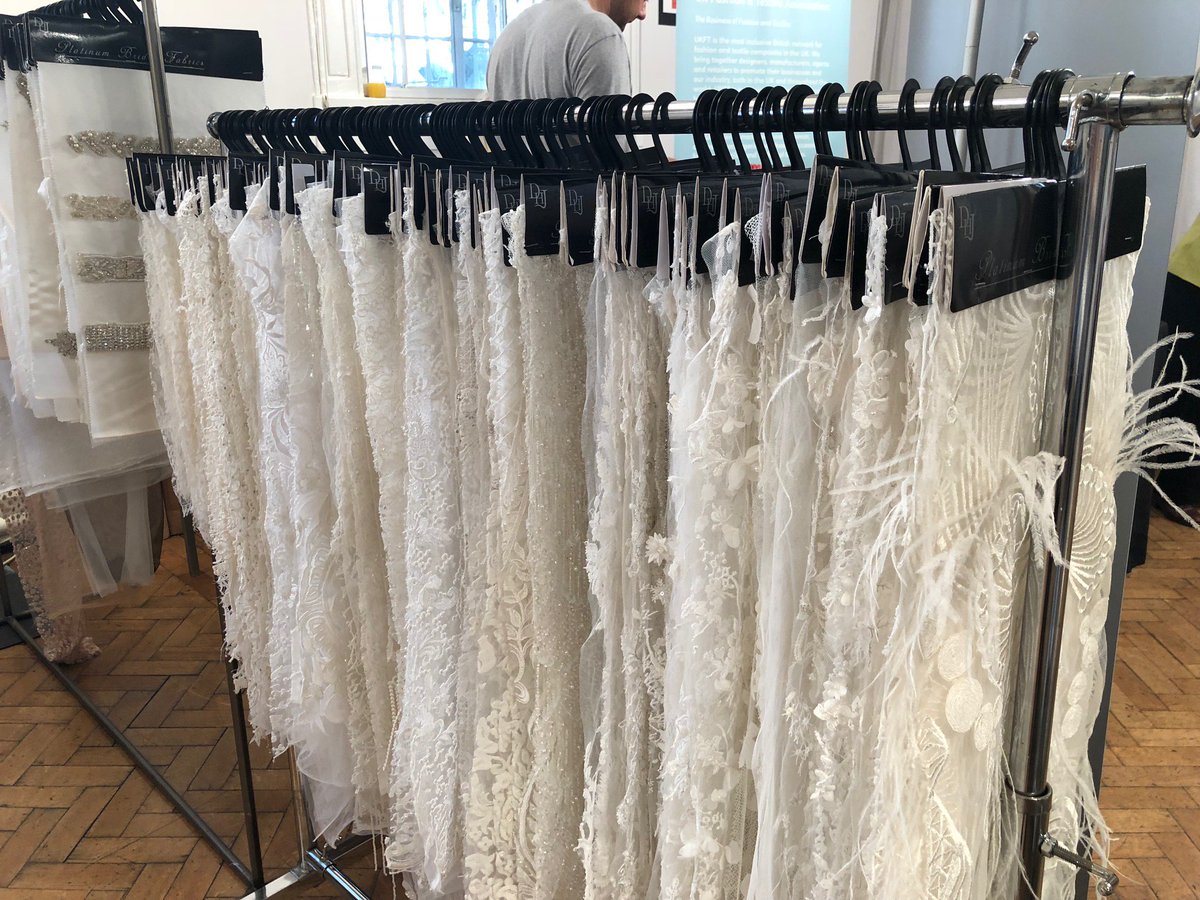 bridal_fabrics's tweet image. A busy morning at @Textile_Forum! Still lots of Lace and sparkles to see from us, come and have a chat with Duncan and Caroline this afternoon ☺️ #textileforum #textiles #lace #bridal #fabricshow #fabrics #fashion