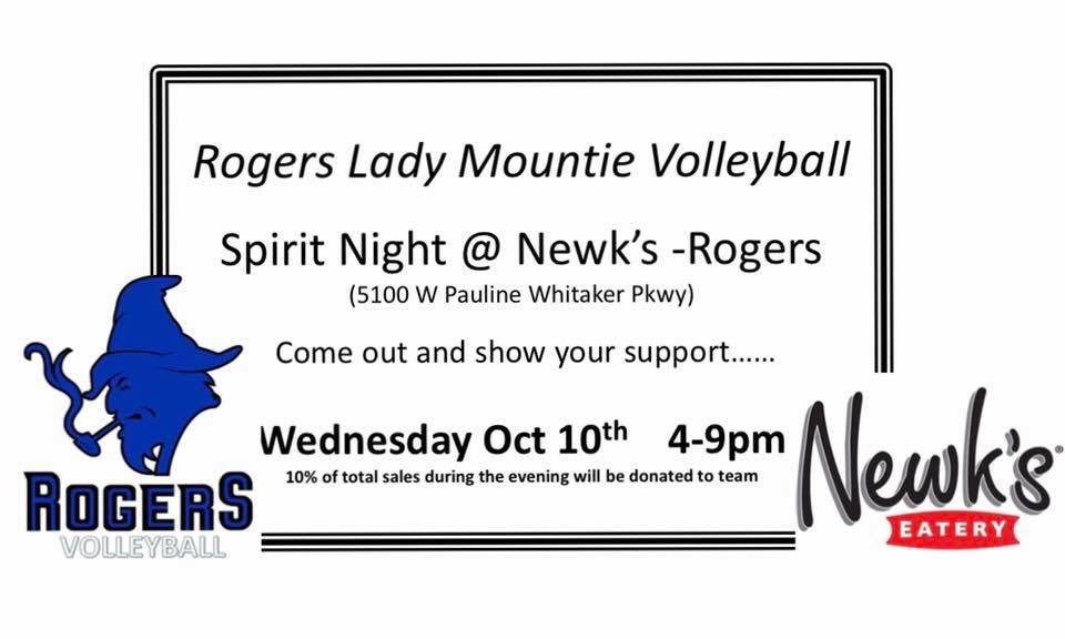Mountie_VB's tweet photo. JOIN US!! Tonight at Newk’s in Rogers 💙🏐 #striveonLMVB https://t.co/AzmgfPBebK