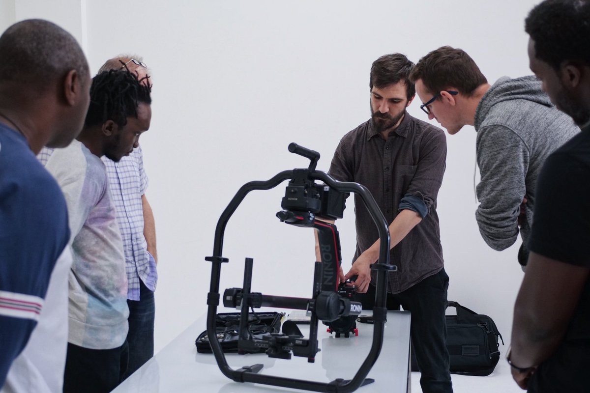 After a morning talking through the art of camera movement, Alberto is now starting the hands-on element of today’s <a href="/DJIGlobal/">DJI</a> Ronin 2 workshop. First up, how to correctly set up and calibrate the gimbal.