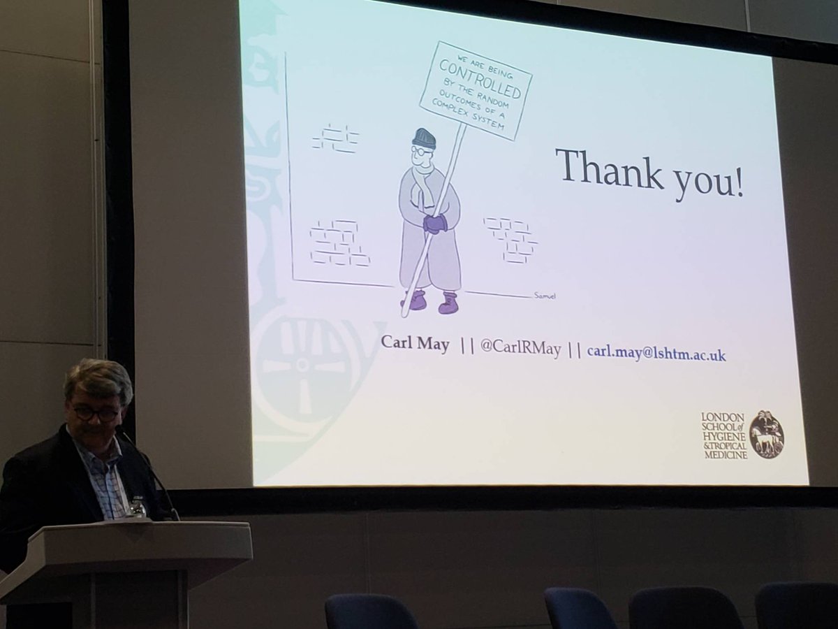 DrSimpsonHSR's tweet image. .@CarlRMay contrasts view of #implementation bet #implementER n implemtEE. 
#HSR2018