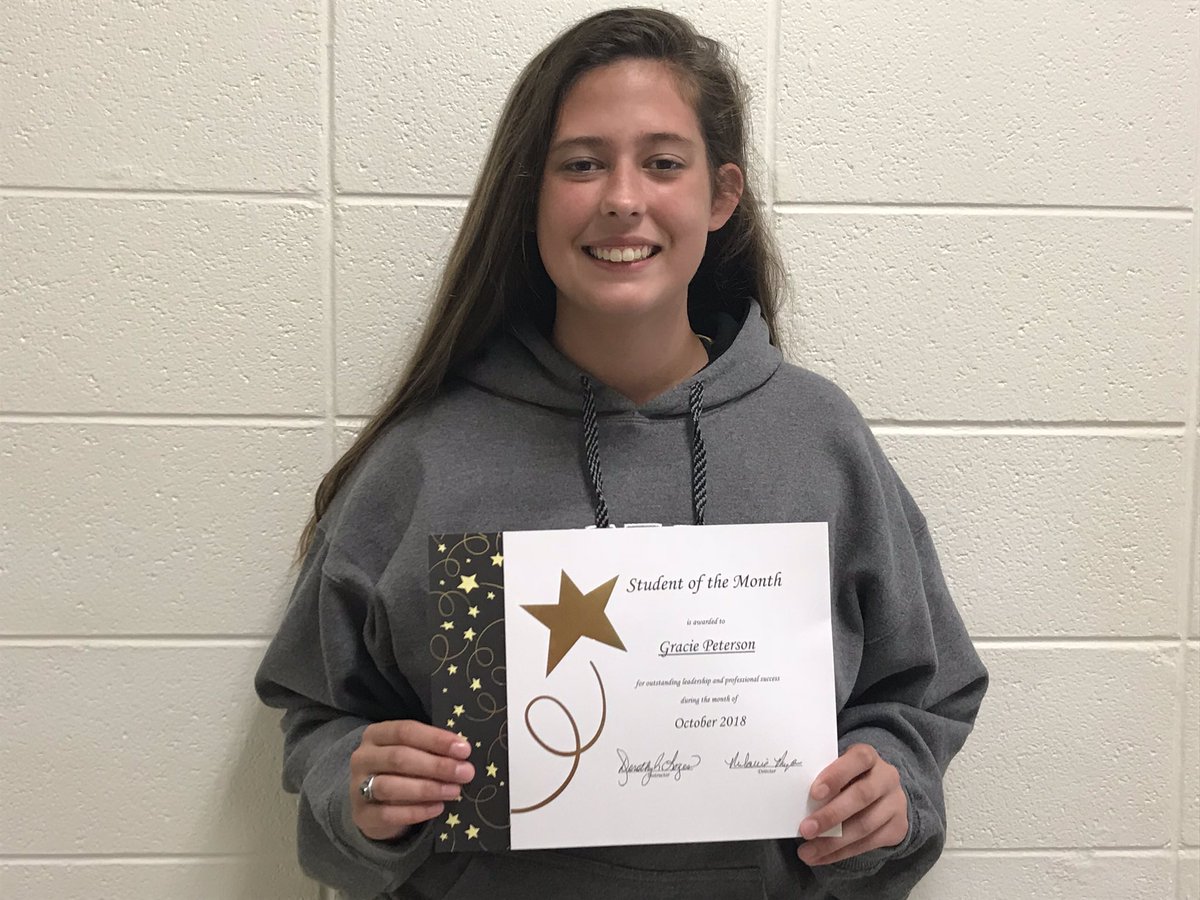 DCTechCenter's tweet image. Congratulations to Gracie Peterson for being named the October Student of the Month at Dallas County Technical Center! Gracie goes above and beyond in every capacity, is committed to DCTC and to her own success. Way to go, Gracie! We are proud of you and all that you represent!