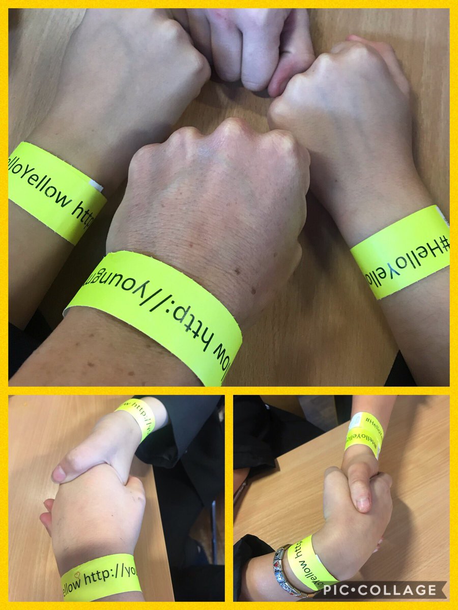 WalesHigh's tweet photo. Great day so far @pepediiasio So many students and staff raising awareness on #WorldMentalHealthAwareness #wellbeing #goodtotalk #LoveWales 💛💛💛💛 #HellowYellow https://t.co/e8kPKipspY