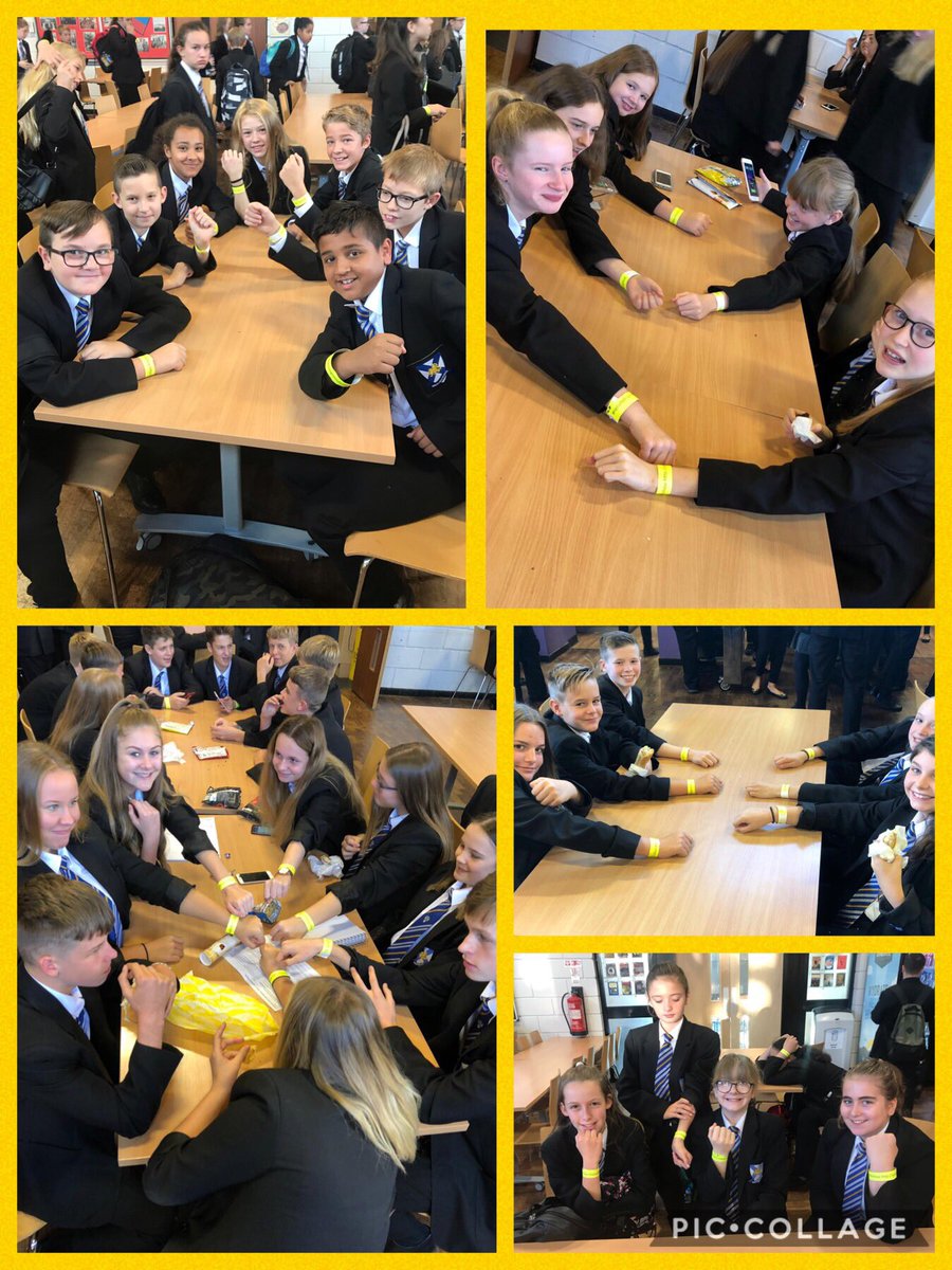 WalesHigh's tweet photo. Great day so far @pepediiasio So many students and staff raising awareness on #WorldMentalHealthAwareness #wellbeing #goodtotalk #LoveWales 💛💛💛💛 #HellowYellow https://t.co/e8kPKipspY