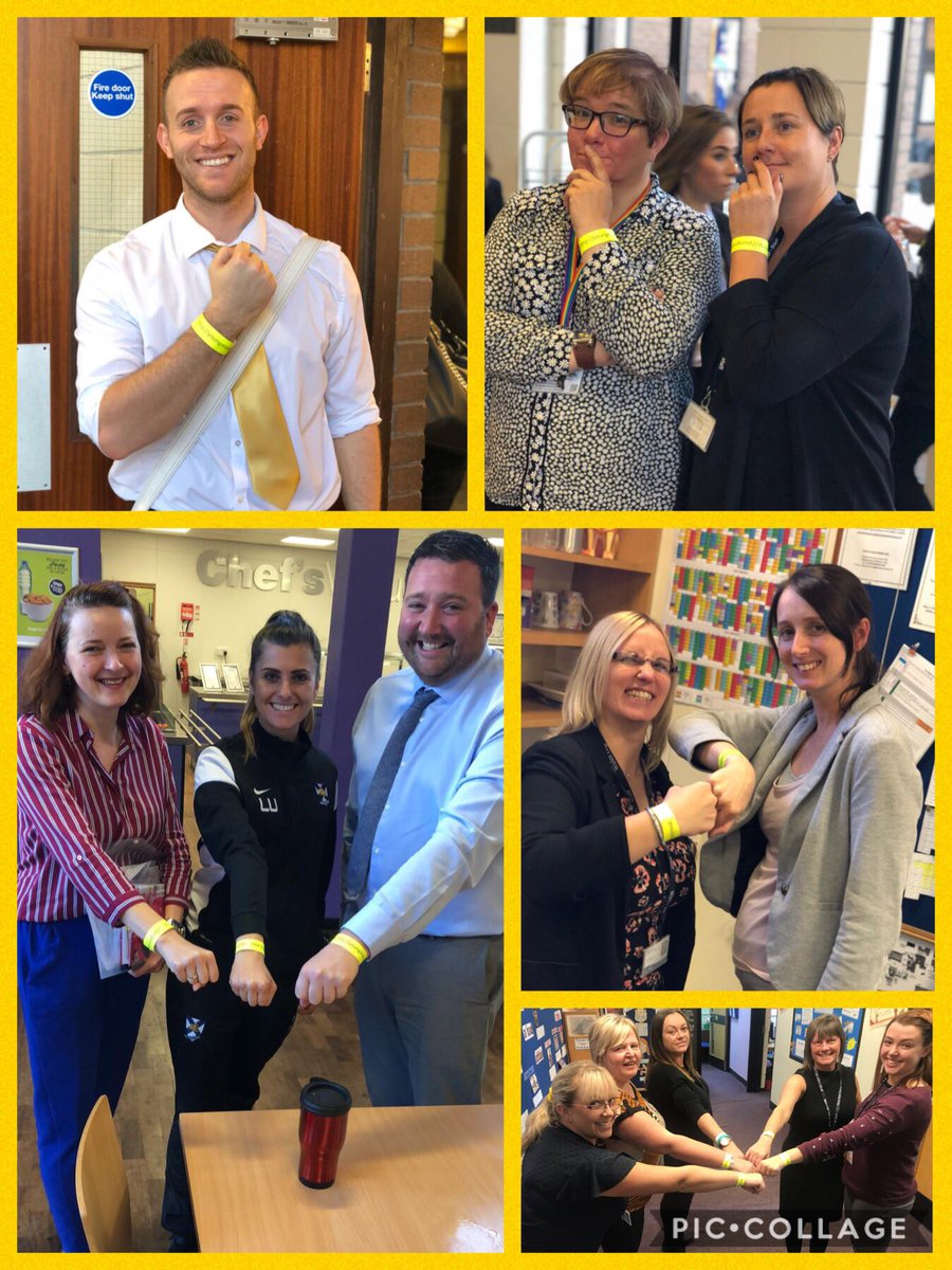 WalesHigh's tweet photo. Great day so far @pepediiasio So many students and staff raising awareness on #WorldMentalHealthAwareness #wellbeing #goodtotalk #LoveWales 💛💛💛💛 #HellowYellow https://t.co/e8kPKipspY