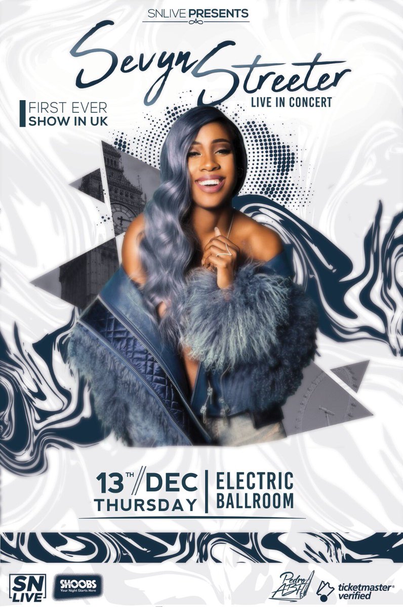 SNliveEurope's tweet photo. SEVYN STREETER is coming to LONDON to bless us with her music😍!! #SevynLondon Concert 13th December at Electric Ballroom 🇺🇸🇬🇧 @snliveeurope @Sevyn
🚨Tickets on sale NOW
Via ticketmaster and shoobs🚨
https://t.co/o0Ztj66WMl https://t.co/NCRZnkA9Ey