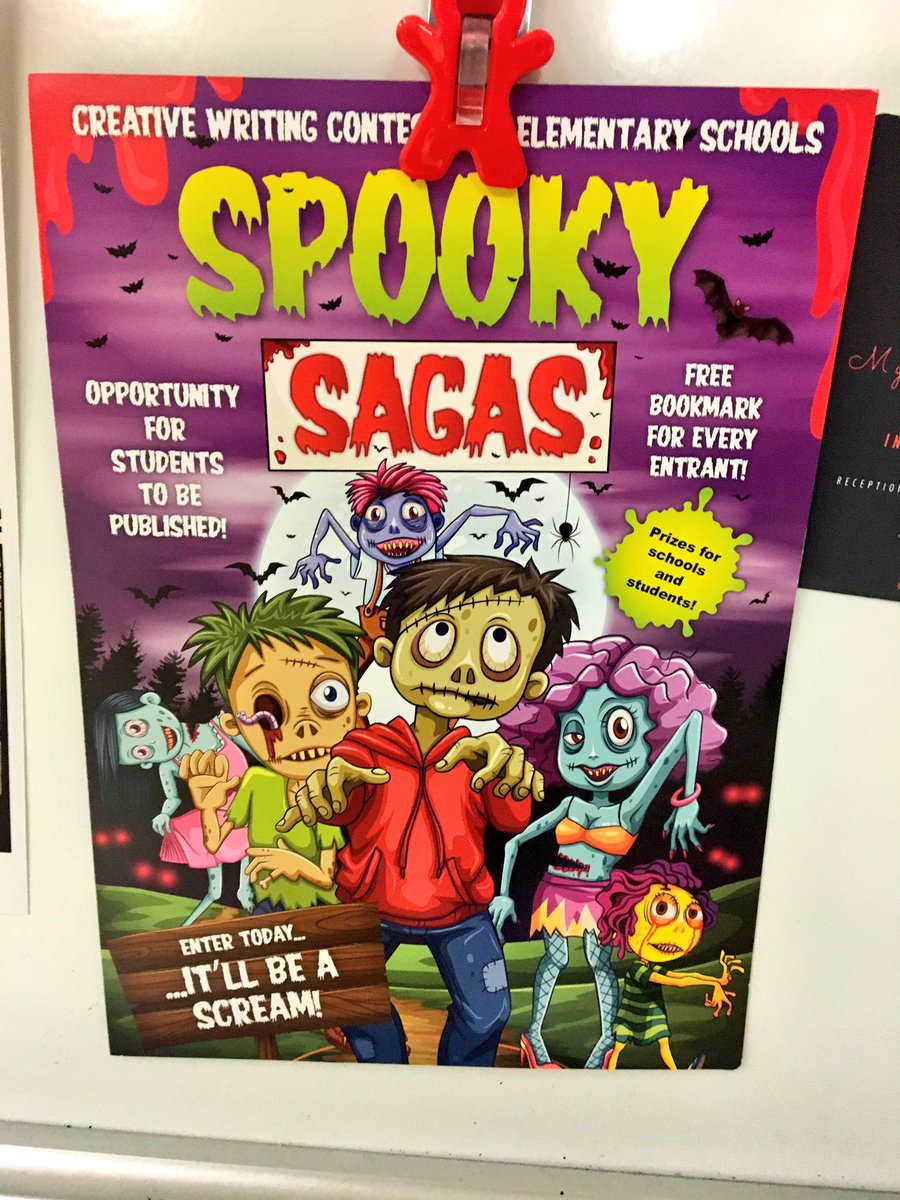 MsPerez_PoeLand's tweet photo. What a great idea, @YoungWritersCW ! My students are loving your #creativewritingcontest 🧟♀️🎃 #SpookySagas #MiddleSchool #ELA https://t.co/pHvZVyY3tr