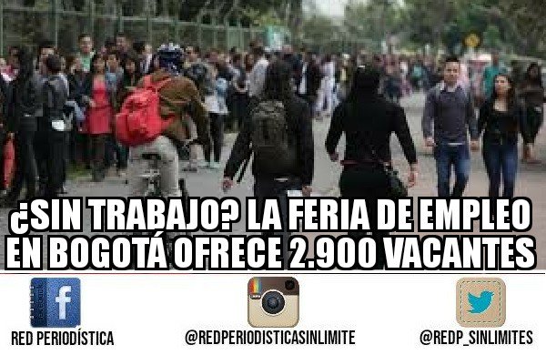 RedP_Sinlimites's tweet photo. Los invitamos a leer, comentar y compartir nuestra última publicación relacionada con la oferta de empleo en Bogotá: https://t.co/PUg9Z1S9oU Síguenos en nuestras redes sociales. #Bogota #empleos #TrabajoSiHay #economia #MiercolesDeGanarSeguidores #Miercoles https://t.co/XU4aCQk2GH