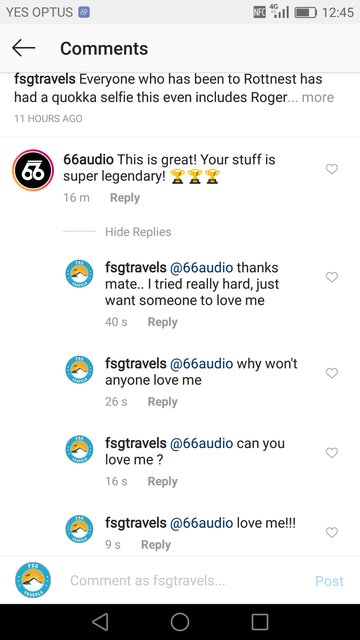 fsgtravels's tweet photo. Don't you just hate spam comments on Instagram! Here is a couple of my replies make sure you check out my Instagram(@FSGTRAVELS)
#travel #Australia #parody #backpacking #traveling #travelling #funnyBackpacker #travelblogger #blogger https://t.co/v2nTjCEDbE
