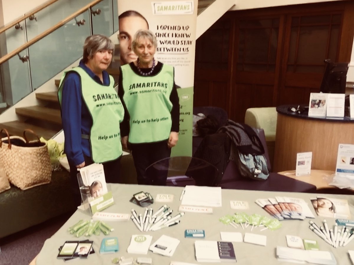 Harrogate Samaritans (@hgatesamaritans) on Twitter photo Our volunteers are at #Harrogate library today @nycclibraries along with <a href="/thehubHG1/">The Harrogate Hub</a> <a href="/orb_arts/">Orb Community Arts</a> and @MindinHarrogate raising awareness around mental health this #WMHD2018. Come along for a chat and to find out what support is available locally #Samartians #WorldMentalHealthDay2018 Our volunteers are at #Harrogate library today @nycclibraries along with <a href="/thehubHG1/">The Harrogate Hub</a> <a href="/orb_arts/">Orb Community Arts</a> and @MindinHarrogate raising awareness around mental health this #WMHD2018. Come along for a chat and to find out what support is available locally #Samartians #WorldMentalHealthDay2018