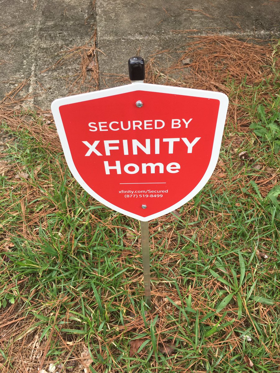 xfinity home security sign