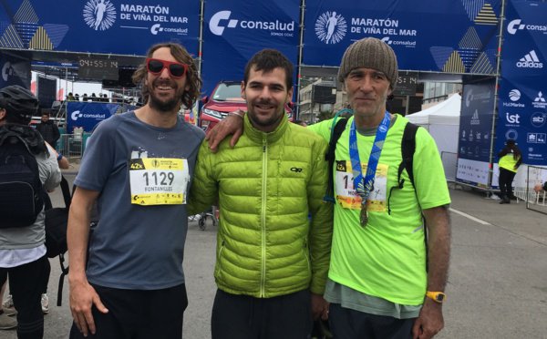 JeanDalembert's tweet photo. Bravo à nos professeurs runners du marathon de Viña ! Nous félicitons nos professeurs Blaise Fontanilles, Nicolas Marquis et Philippe Moratti pour leur participation au Marathon de Viña. 42 km aux pieds, les voilà souriants!&amp;nbsp; -- Felicitamos... https://t.co/s3TjNFiiYy https://t.co/cXWD4xI5wE