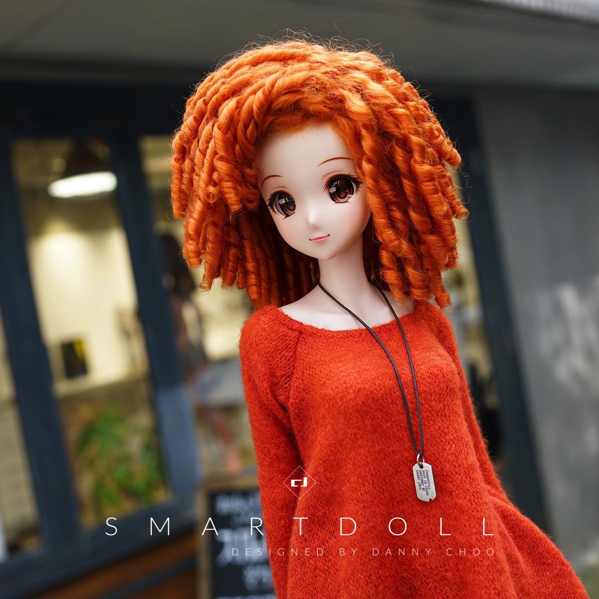 Made our Twist Out wig in Sunset Orange - prototype. What do you