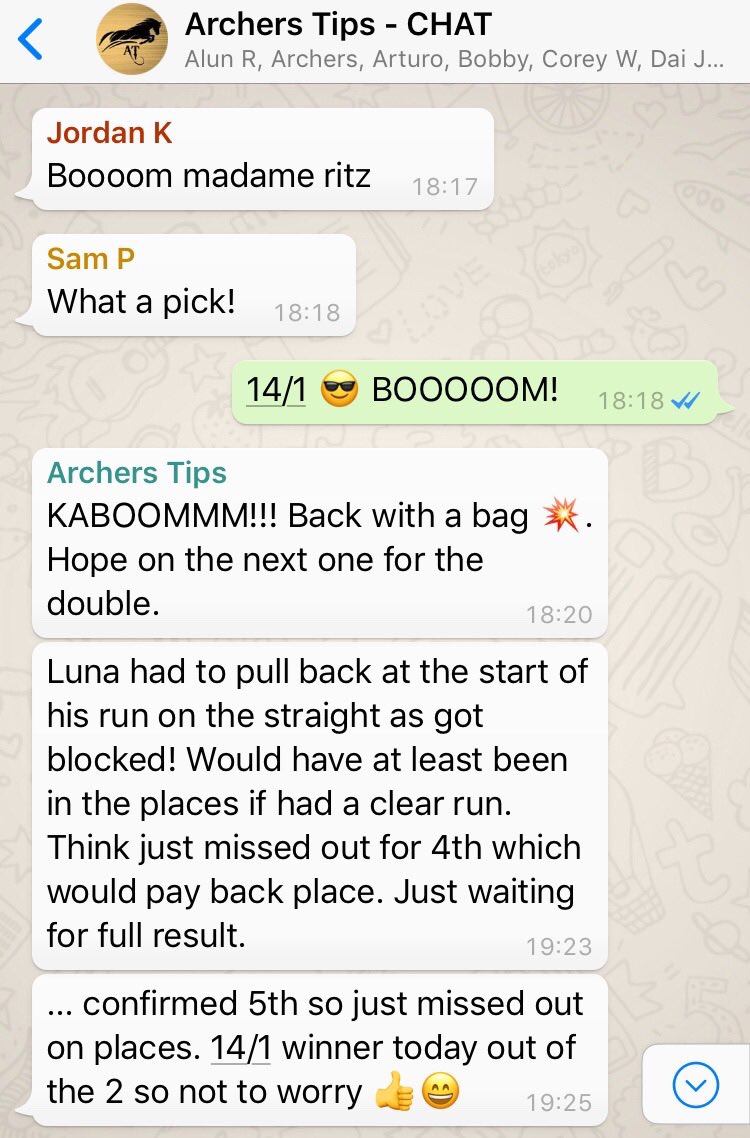 ArchersTips's tweet photo. What’s going on in the group on a regular bases #boom #horseracing #tips join #archerstips now. https://t.co/zfdyfuFHBO