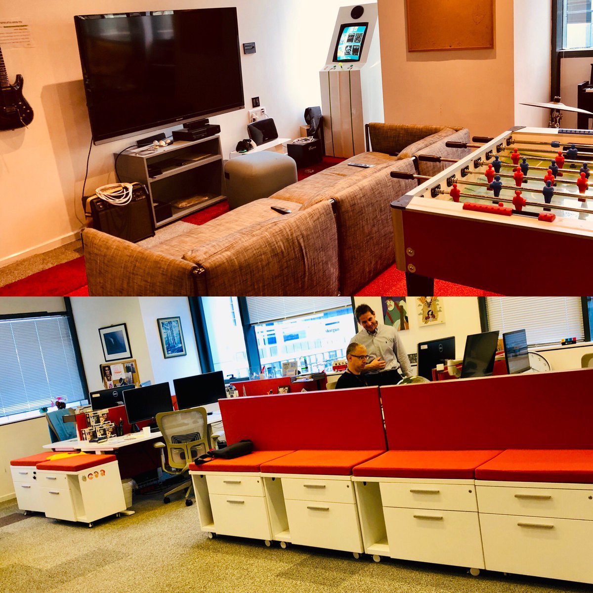 RavivTamir's tweet photo. apparently it’s what you do now if you are in the EDR space - So here are some random photos of our offices... #WDATP #coolworkspaces https://t.co/nhX0NaF0YA
