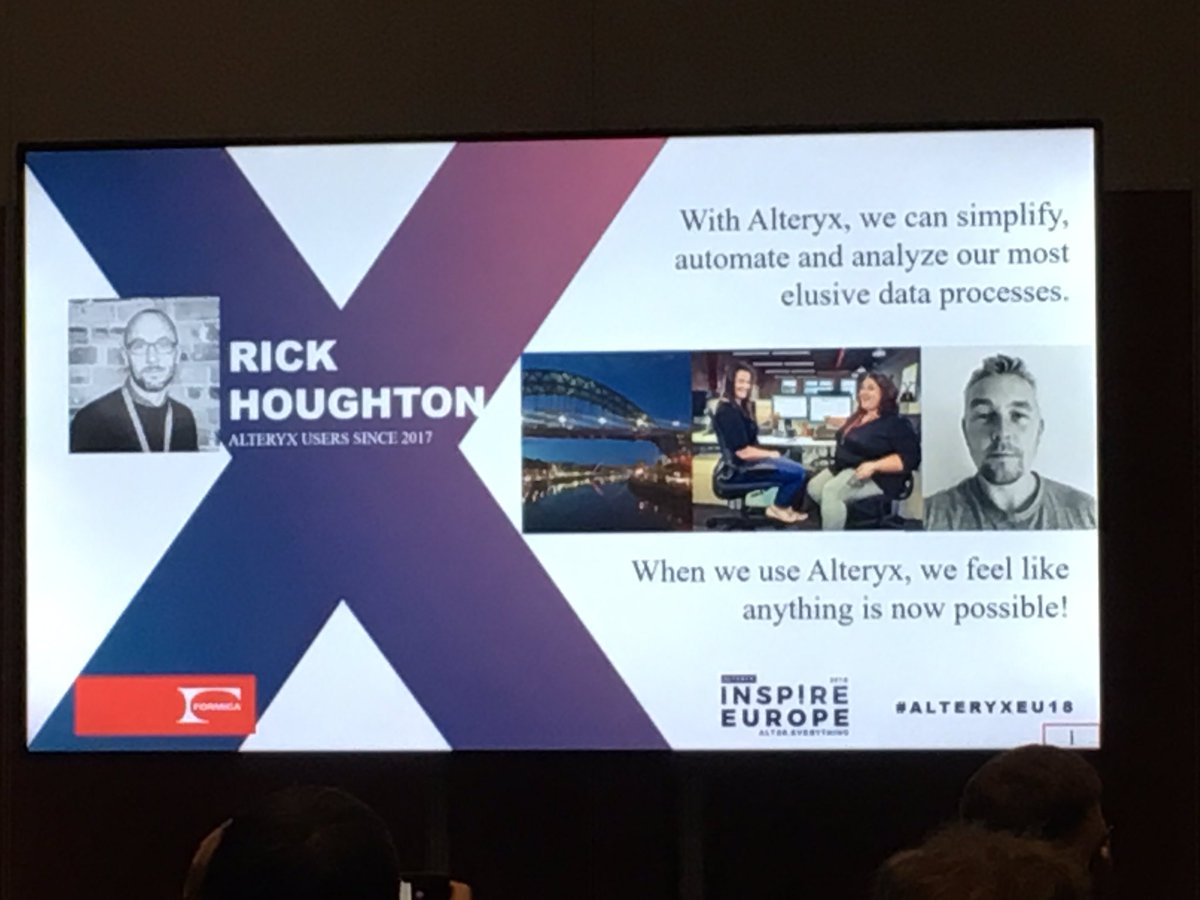 AlteryxBeth's tweet photo. Ready to hear from #Formica about their #alteryx adoption at #inspireEU18 https://t.co/HBFuvbUsxL