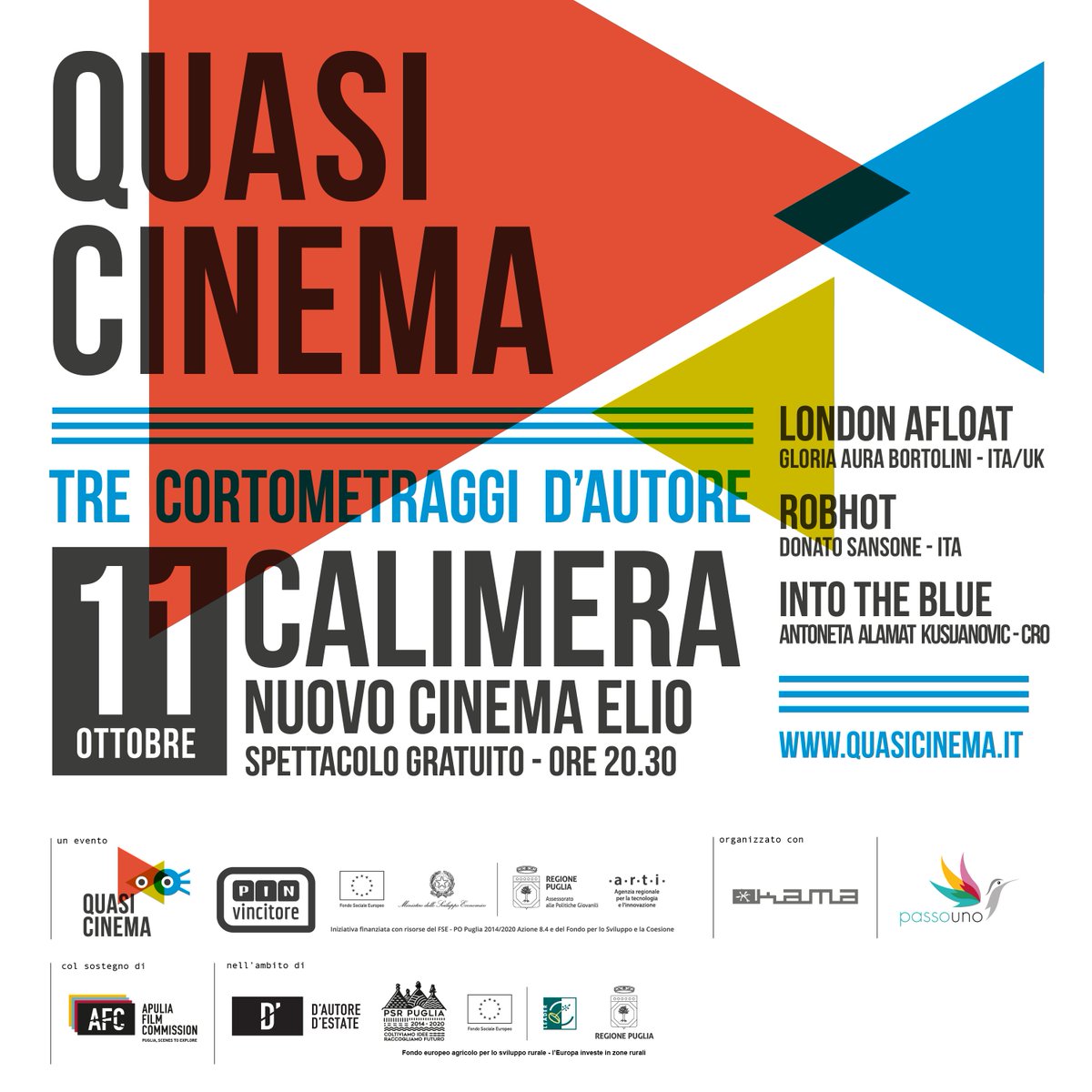 quasicinema's tweet image. Vi aspettiamo domani al #Cinema Elio di Calimera, ore 20.30.
#quasicinema #pingiovani