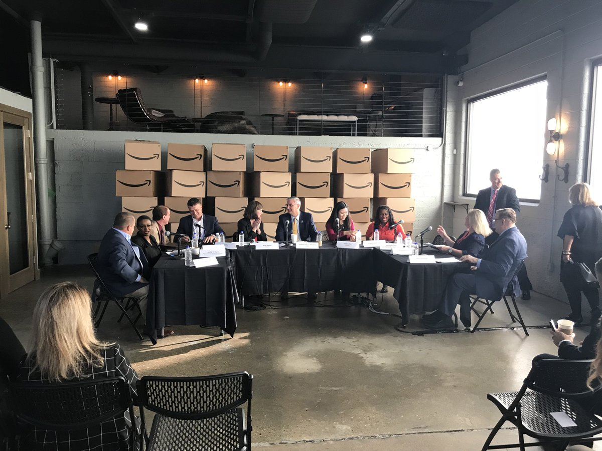 Regional Director, Andrew Carty, attended Amazon's roundtable about Technology Empowering Small Businesses. Governor Holcomb has teamed up with Amazon for this initiative.