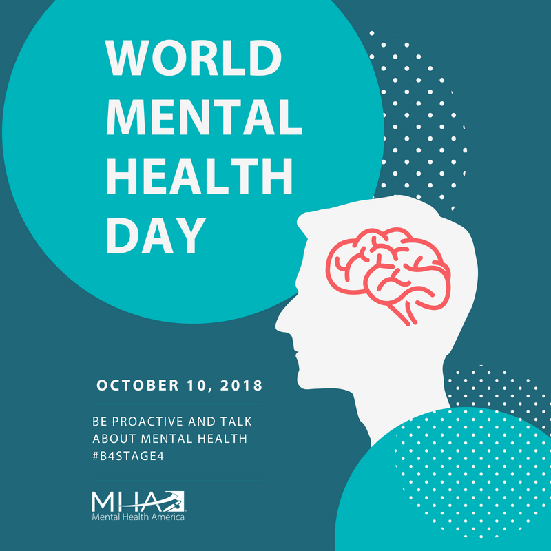 MentalHealthAm's tweet photo. Today is #WorldMentalHealthDay. According to @WHO:

➡️300 million people of all ages have #depression
➡️60 million people worldwide are affected by #bipolar
➡️23 million people worldwide have #schizophrenia

💚 There is no #health without #mentalhealth. https://t.co/P6QoHYCUXp