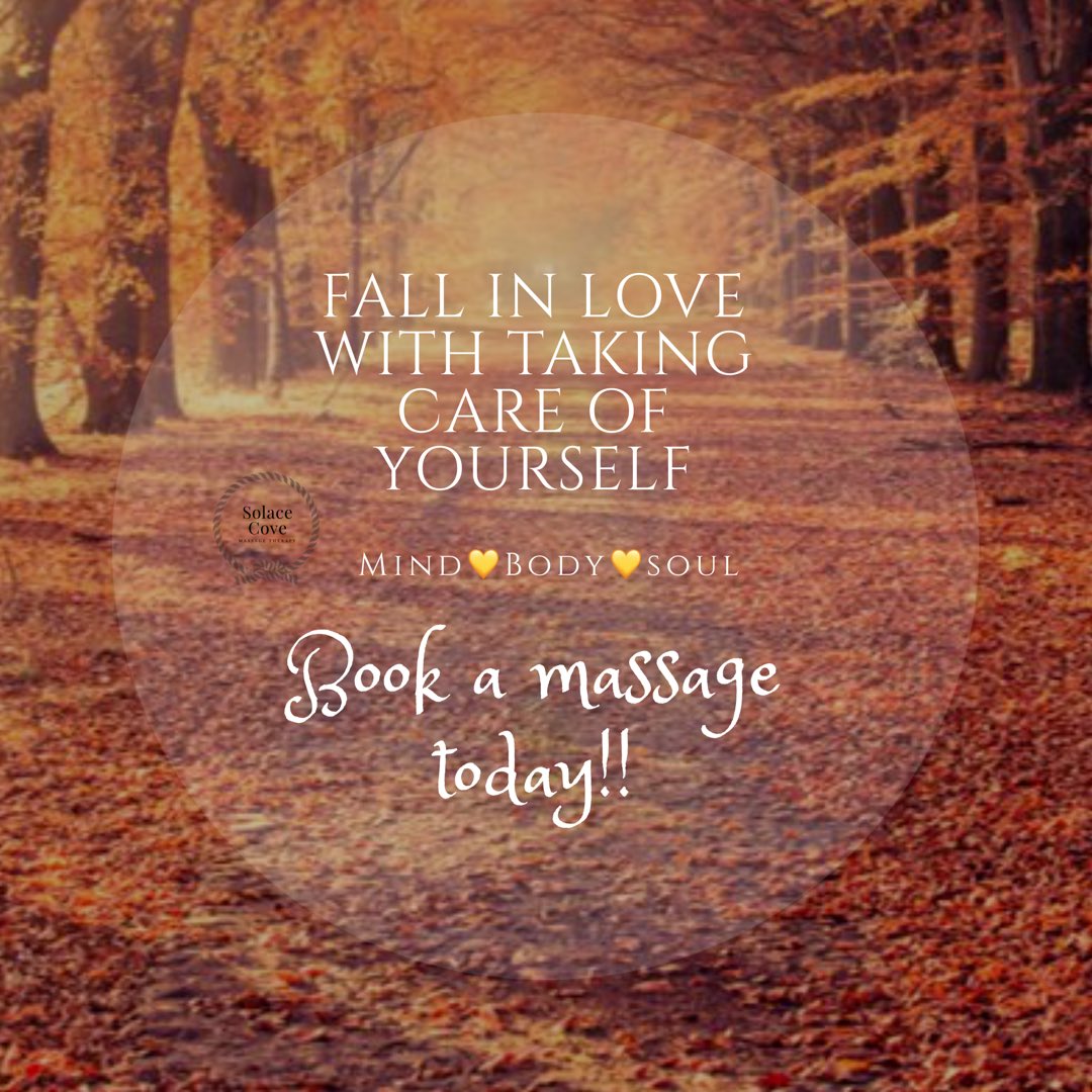 Solacecove's tweet photo. Fall is here!!! Call 386-414-9994 to book a Massage today!! #Fall #massage #massagetherapist #orangecity #Florida #centralflordia #deeptissue #aromatherapy #swedishmassage #mind #body #soul https://t.co/AdmLFmDPmN