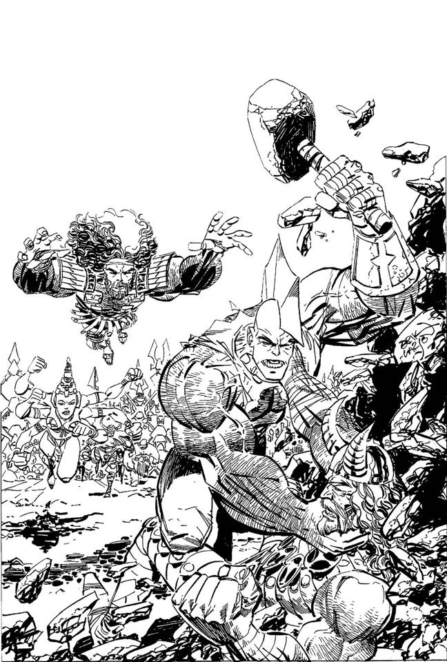 WalterSimonson's tweet image. Erik Larson had this cover art from Savage Dragon #88 stolen from his table at NYCCon. If you see it being promoted for sale, it is stolen property.