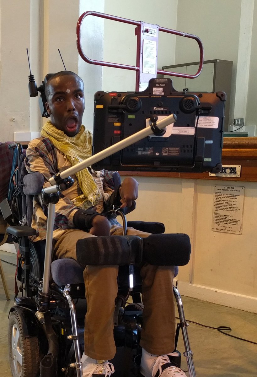 Great advice from #AAC user @AbdiOmartv  to people learning to use #AAC 1) Use it every day 2) Be proud of how you communicate and 3) Never give up &amp; keep developing your communication #AACAware2018