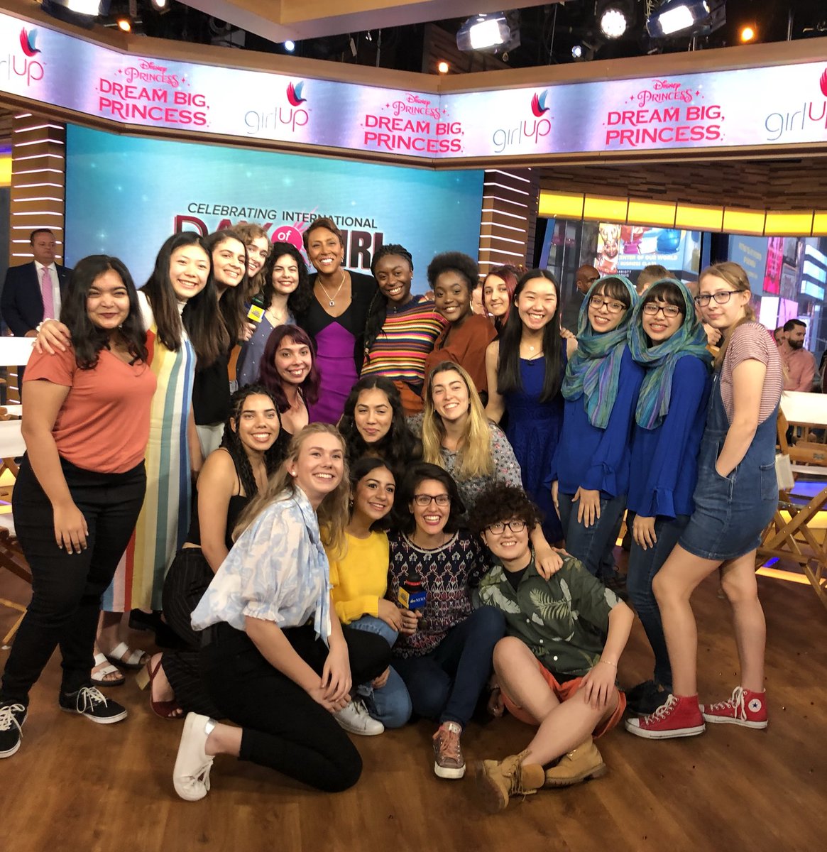 GirlUp's tweet photo. Today on @GMA #DreamBigPrincess filmmakers talked to @RobinRoberts about their experience directing the series. Their best advice? If you have a dream, go for it! 🙌🏽 Learn how you can help Disney donate $1 M to @GirlUp in support of girls’ leadership at https://t.co/BmUCnjdyS5 https://t.co/saKW4EdwHk
